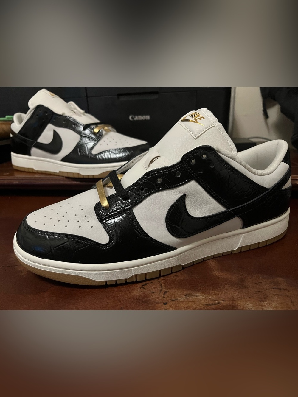 Nike dunk lx low black croc womens size 13.5